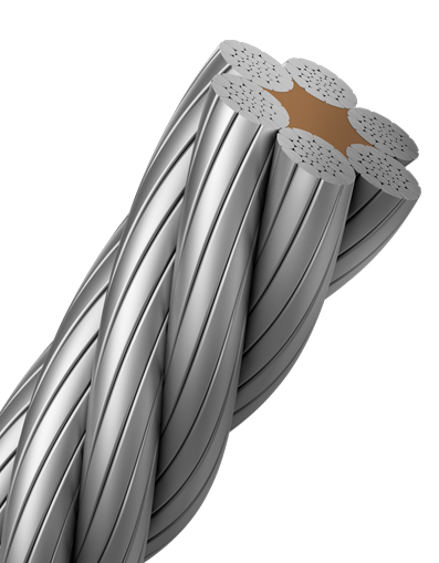 Fishing rope 6x26WS compacted